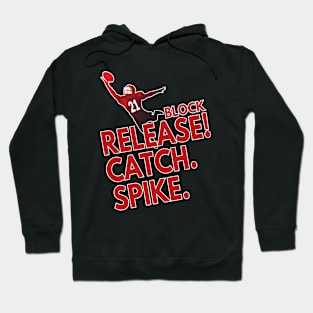 block release catch spike Hoodie